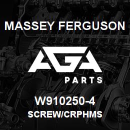 W910250-4 Massey Ferguson SCREW/CRPHMS | AGA Parts