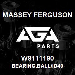 W9111190 Massey Ferguson BEARING,BALL/ID40 | AGA Parts