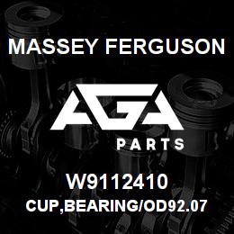 W9112410 Massey Ferguson CUP,BEARING/OD92.07 | AGA Parts