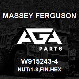 W915243-4 Massey Ferguson NUT/1-8,FIN.HEX | AGA Parts
