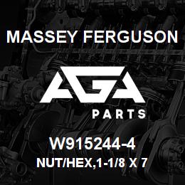 W915244-4 Massey Ferguson NUT/HEX,1-1/8 X 7 | AGA Parts
