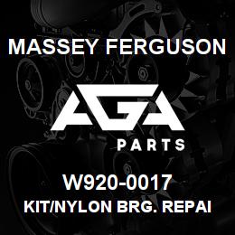 W920-0017 Massey Ferguson KIT/NYLON BRG. REPAIR | AGA Parts
