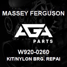 W920-0260 Massey Ferguson KIT/NYLON BRG. REPAIR | AGA Parts