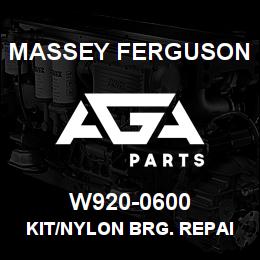W920-0600 Massey Ferguson KIT/NYLON BRG. REPAIR | AGA Parts