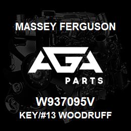 W937095V Massey Ferguson KEY/#13 WOODRUFF | AGA Parts