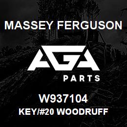 W937104 Massey Ferguson KEY/#20 WOODRUFF | AGA Parts