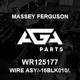 WR125177 Massey Ferguson WIRE ASY/-16BLK010/.31R | AGA Parts