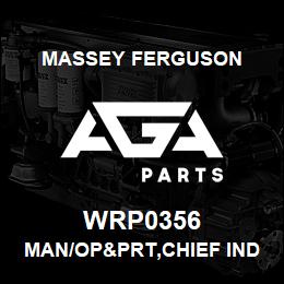 WRP0356 Massey Ferguson MAN/OP&PRT,CHIEF IND LDR | AGA Parts