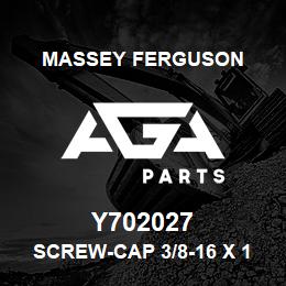 Y702027 Massey Ferguson SCREW-CAP 3/8-16 X 1-1/ | AGA Parts