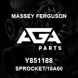 Y851188 Massey Ferguson SPROCKET/16A60 | AGA Parts