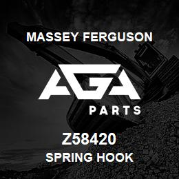 Z58420 Massey Ferguson SPRING HOOK | AGA Parts