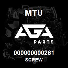 000000000261 MTU Screw | AGA Parts