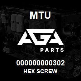 000000000302 MTU HEX SCREW | AGA Parts