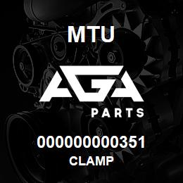 000000000351 MTU CLAMP | AGA Parts
