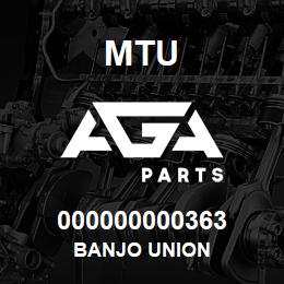 000000000363 MTU BANJO UNION | AGA Parts