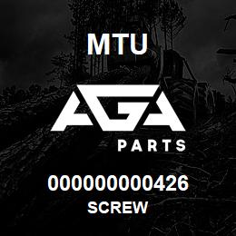 000000000426 MTU Screw | AGA Parts