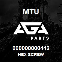 000000000442 MTU HEX SCREW | AGA Parts