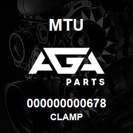 000000000678 MTU CLAMP | AGA Parts
