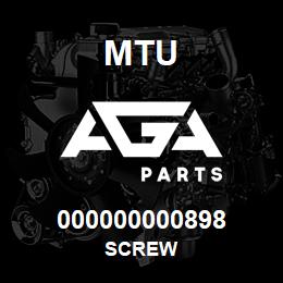 000000000898 MTU Screw | AGA Parts