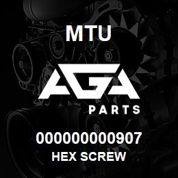 000000000907 MTU HEX SCREW | AGA Parts