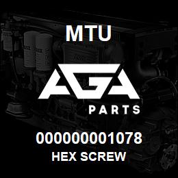 000000001078 MTU HEX SCREW | AGA Parts