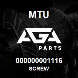 000000001116 MTU Screw | AGA Parts