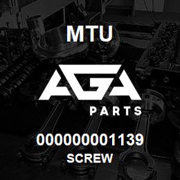000000001139 MTU Screw | AGA Parts