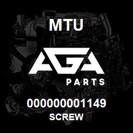 000000001149 MTU Screw | AGA Parts