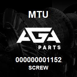 000000001152 MTU Screw | AGA Parts