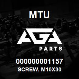 000000001157 MTU Screw, M10x30 | AGA Parts
