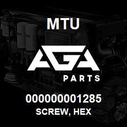 000000001285 MTU Screw, Hex | AGA Parts