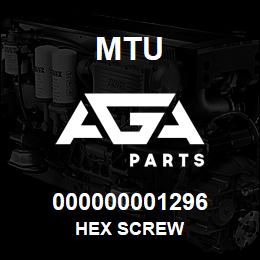 000000001296 MTU HEX SCREW | AGA Parts