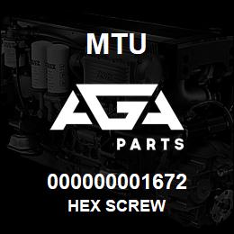 000000001672 MTU HEX SCREW | AGA Parts