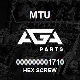 000000001710 MTU HEX SCREW | AGA Parts