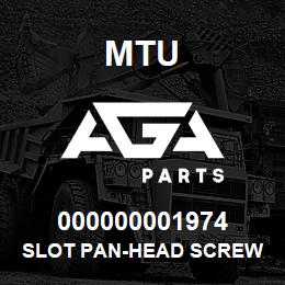 000000001974 MTU SLOT PAN-HEAD SCREW | AGA Parts