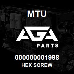 000000001998 MTU HEX SCREW | AGA Parts