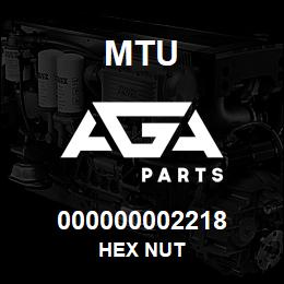 000000002218 MTU HEX NUT | AGA Parts