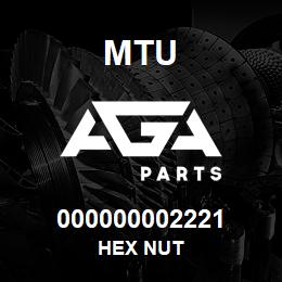 000000002221 MTU HEX NUT | AGA Parts