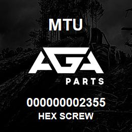 000000002355 MTU HEX SCREW | AGA Parts