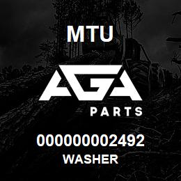 000000002492 MTU WASHER | AGA Parts