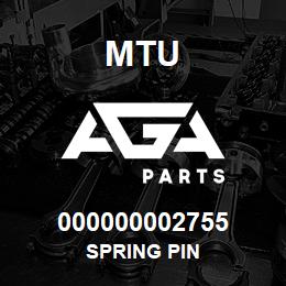000000002755 MTU Spring Pin | AGA Parts