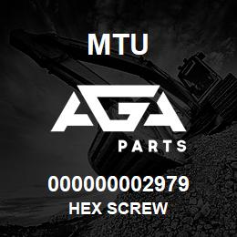 000000002979 MTU HEX SCREW | AGA Parts