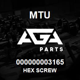 000000003165 MTU HEX SCREW | AGA Parts