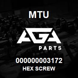 000000003172 MTU HEX SCREW | AGA Parts