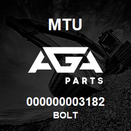 000000003182 MTU BOLT | AGA Parts