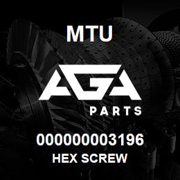 000000003196 MTU HEX SCREW | AGA Parts