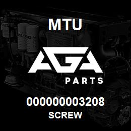 000000003208 MTU SCREW | AGA Parts