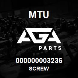 000000003236 MTU Screw | AGA Parts