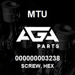 000000003238 MTU Screw, Hex | AGA Parts