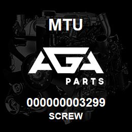 000000003299 MTU Screw | AGA Parts
